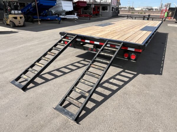 24x102 Tandem Axle Deckover, 14K GVWR, Slide-In Ramps