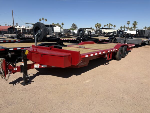 24x8.5 (18'+6') Tilt Bed Wide Body, Drive Over Fender, 17,600 GVWR, 80" Steel Toolbox