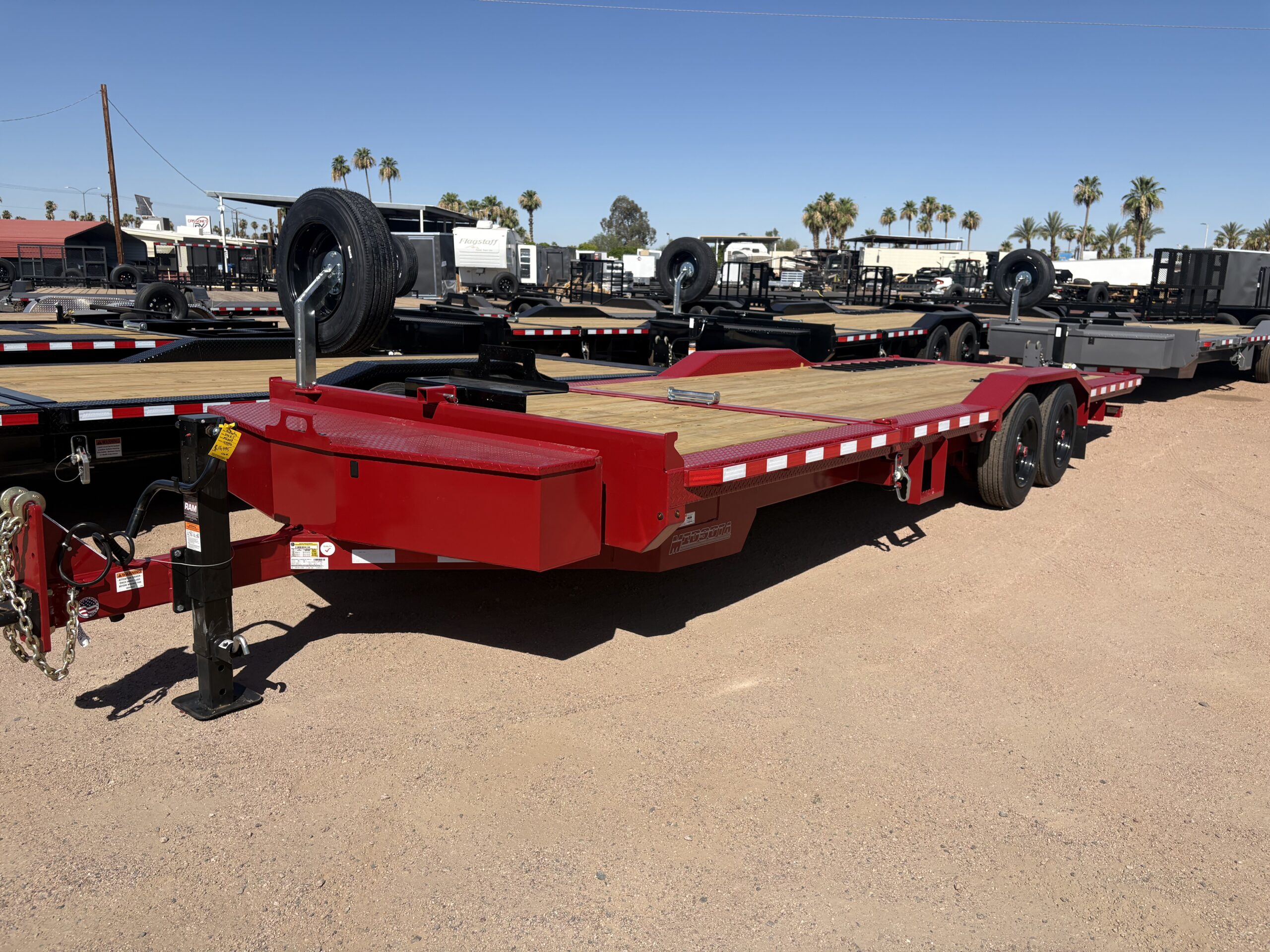 24x8.5 (18'+6') Tilt Bed Wide Body, Drive Over Fender, 17,600 GVWR, 80" Steel Toolbox - Image 2
