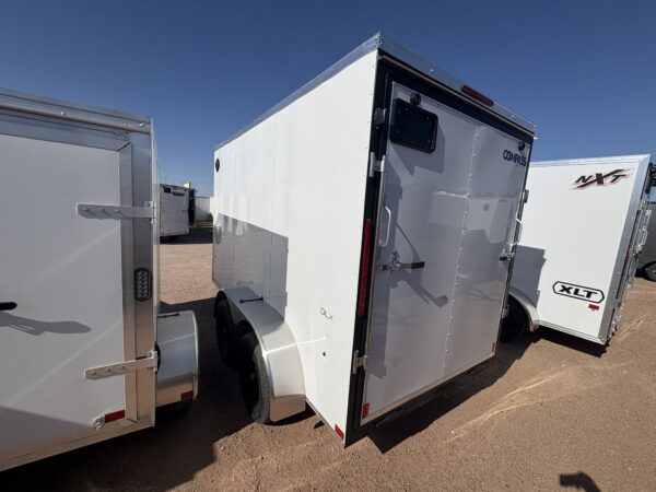 12x6 Indigo DLX, Flat Top V-Nose, 7K GVWR, Ramp Door