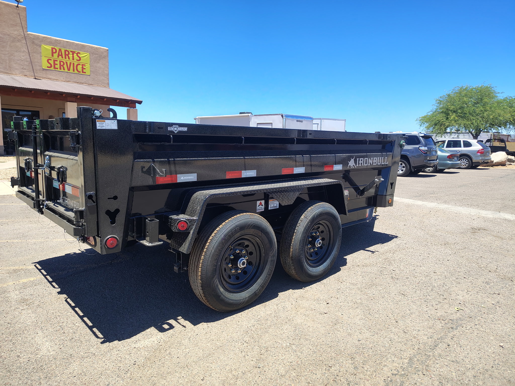 12x72 IronBull Tandem Axle Dump, 15K GVWR, 24" Sides, Solar Charger - Image 7