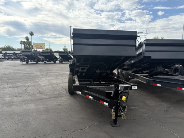 12x72 IronBull Tandem Axle Dump, 15K GVWR, 24" Sides, Solar Charger