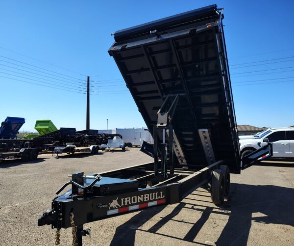 16x96 IronBull Tandem Axle Deckover Dump, 15K GVWR, 18" Fold Down Sides