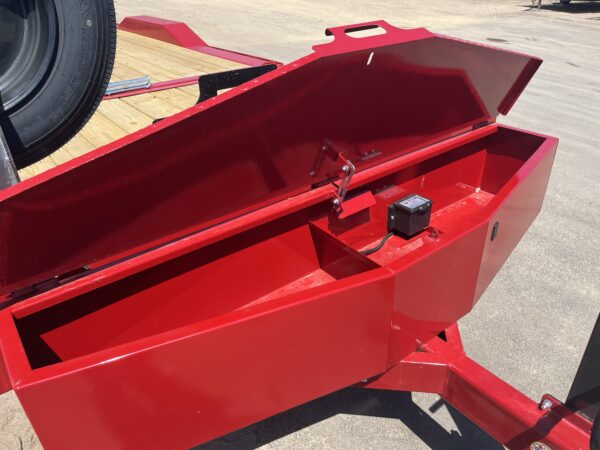 24x8.5 (18'+6') Tilt Bed Wide Body, Drive Over Fender, 17,600 GVWR, 80" Steel Toolbox