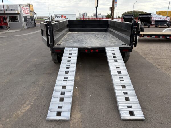 12x83 IronBull Tandem Axle Dump, 15K GVWR, 24" Sides, Solar Charger