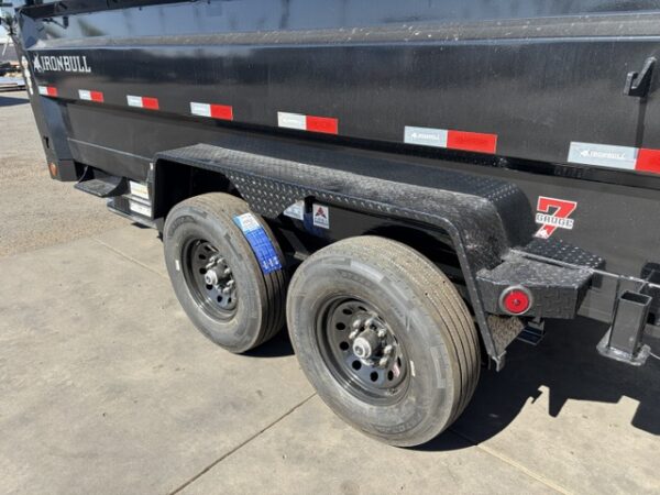 14x83 IronBull Tandem Axle Dump, 15K GVWR, 36" Sides, Solar Charger, 14 Ply Tires
