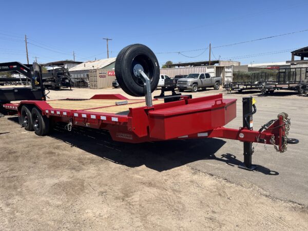24x8.5 (18'+6') Tilt Bed Wide Body, Drive Over Fender, 17,600 GVWR, 80" Steel Toolbox