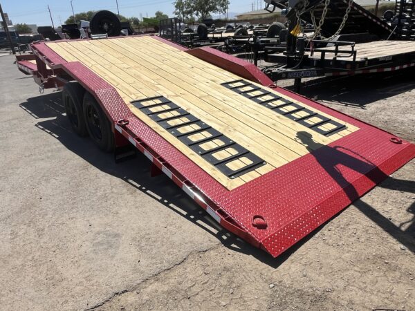 24x8.5 (18'+6') Tilt Bed Wide Body, Drive Over Fender, 17,600 GVWR, 80" Steel Toolbox