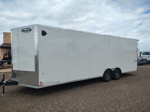 24x8.5 Conquest SE Flat Top Sloped V-Nose Car Hauler, 10K GVWR, Ramp Door