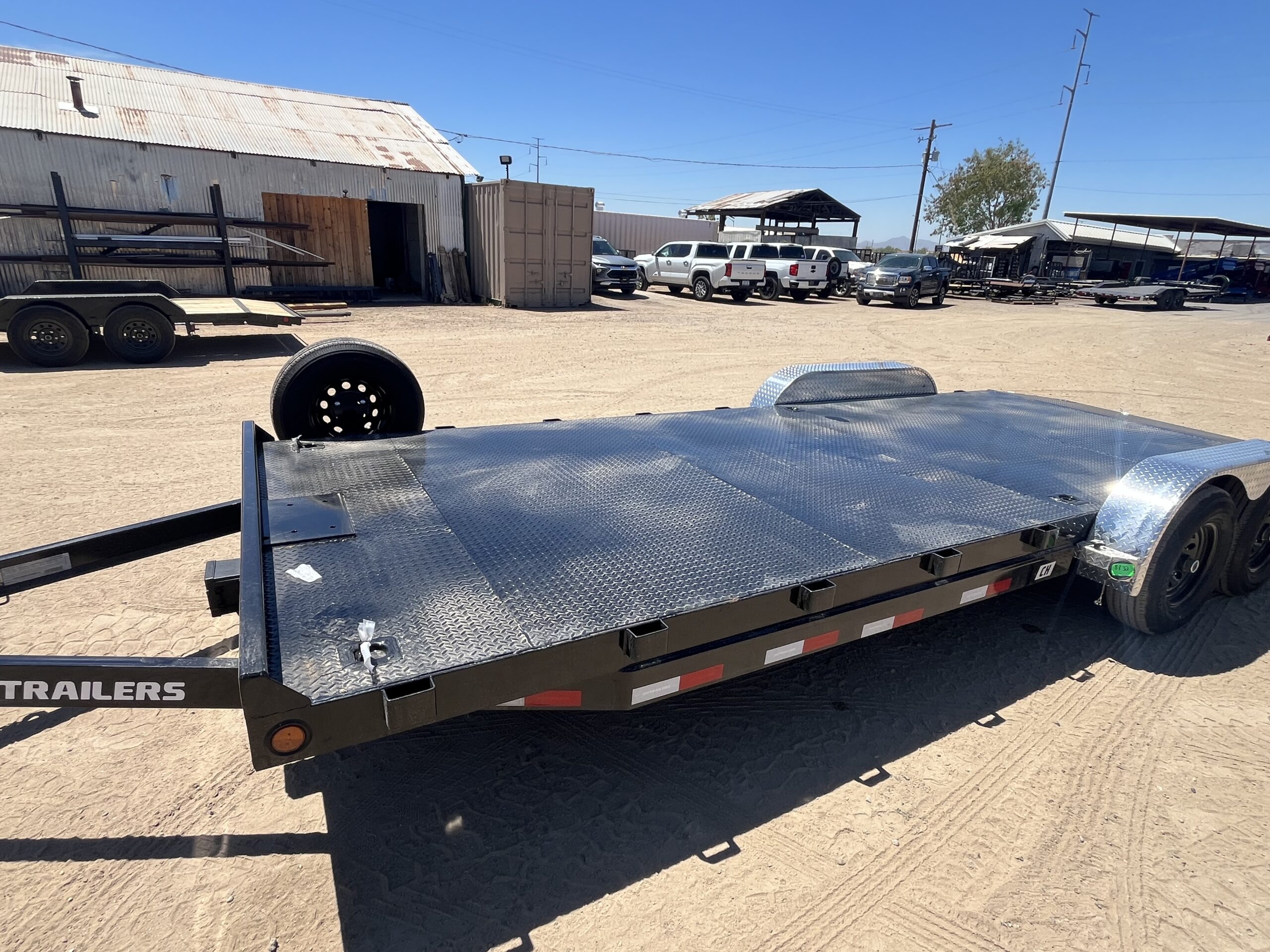 22x83 Tandem Axle, 10K GVWR, Steel Deck Car Hauler, Slide-In Ramps - Image 8