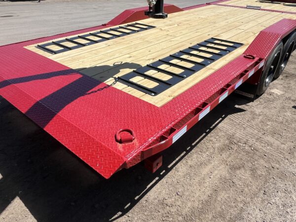 24x8.5 (18'+6') Tilt Bed Wide Body, Drive Over Fender, 17,600 GVWR, 80" Steel Toolbox