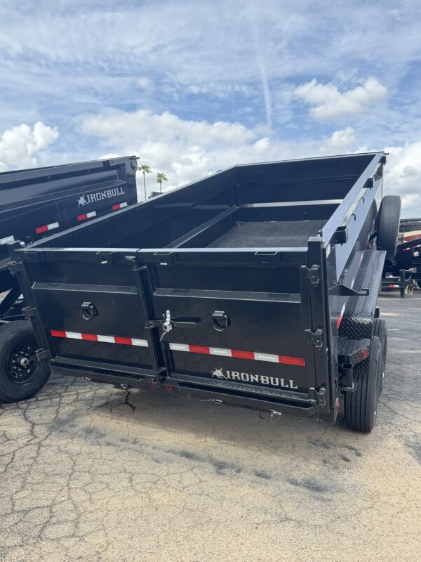 14x83 IronBull Tandem Axle Dump, 15K GVWR, 36" Sides, Solar Charger, 14 Ply Tires