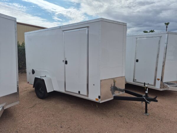 12x6 Indigo DLX Flat Top V-Nose, 3K GVWR, Ramp Door