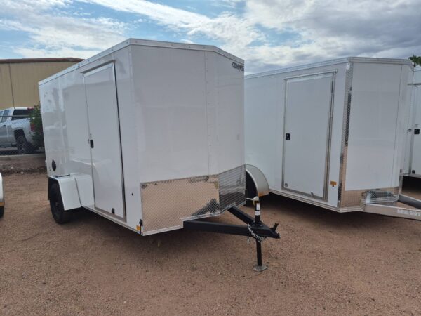 12x6 Indigo DLX Flat Top V-Nose, 3K GVWR, Ramp Door