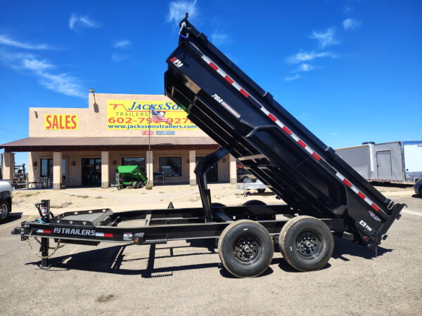 14x83 Tandem Axle, 15,400 GVWR, Low Pro Dump, 24" Sides, Solar Charger, 14 Ply Tires