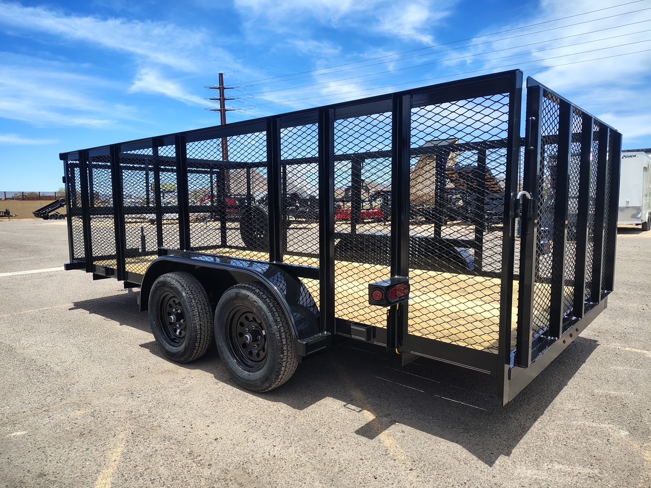 16x83 Landscape Tandem Axel, 7K GVWR, 4' Expanded Metal Sides - Image 9