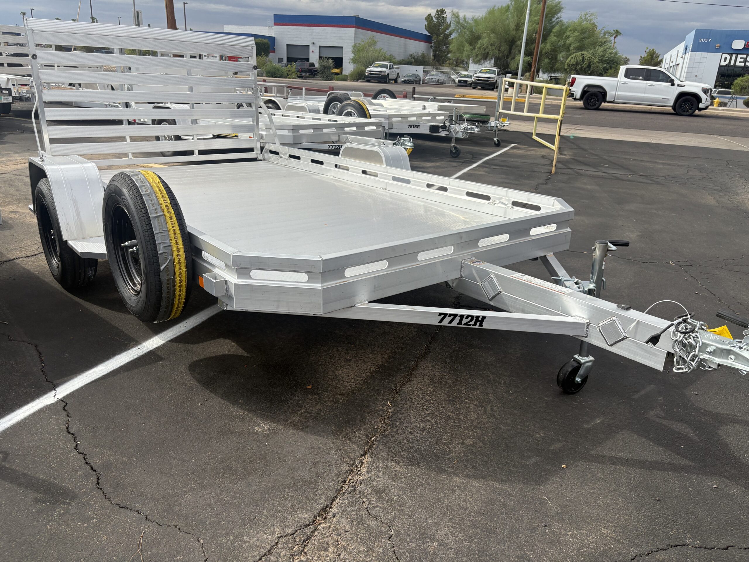 12x77 All Aluminum, 3K GVWR, Heavy Single Axle, W/ Bi-Fold Tailgate (7712H-S-BT) - Image 3