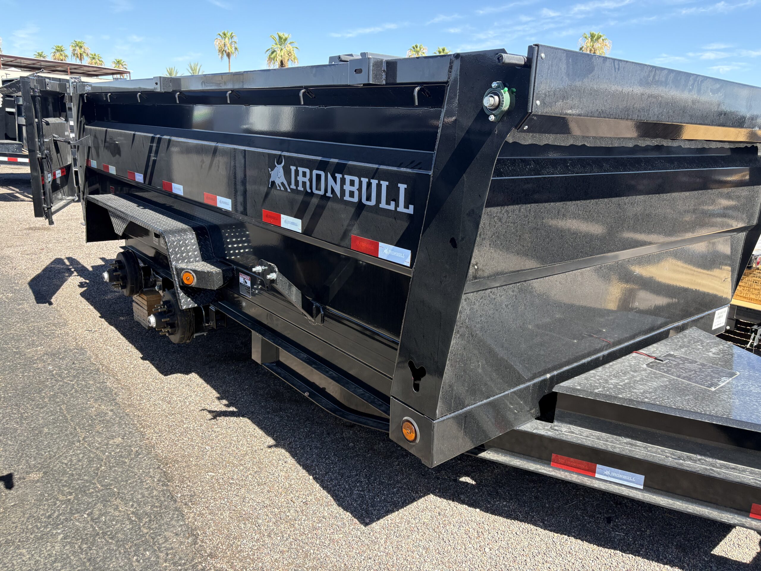 14x83 IronBull Tandem Axle Dump, 15K GVWR, 36" Sides, Solar Charger, 14 Ply Tires - Image 3