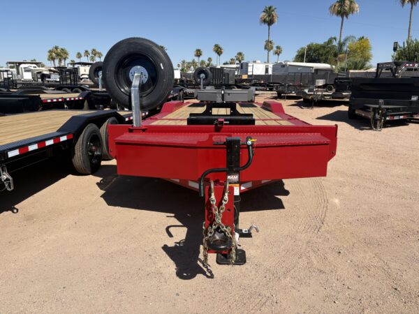 24x8.5 (18'+6') Tilt Bed Wide Body, Drive Over Fender, 17,600 GVWR, 80" Steel Toolbox