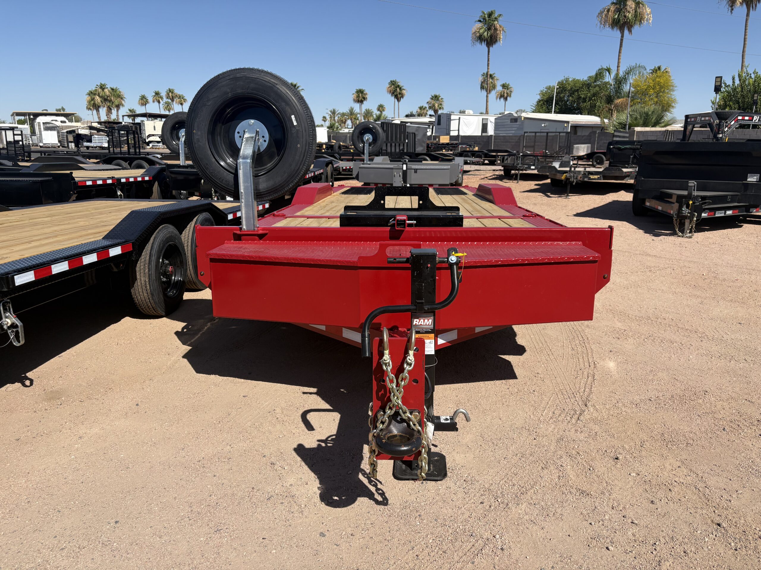 24x8.5 (18'+6') Tilt Bed Wide Body, Drive Over Fender, 17,600 GVWR, 80" Steel Toolbox