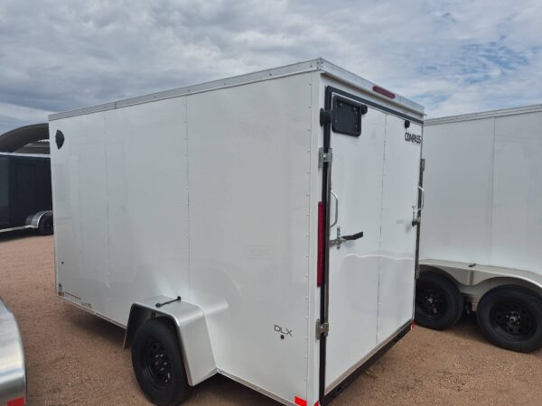 12x6 Indigo DLX Flat Top V-Nose, 3K GVWR, Ramp Door