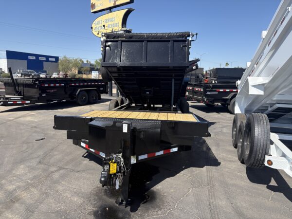 20x7 (14'+6') Flat Front Rear Dump, 15,400 GVWR, 40" Steel Toolbox