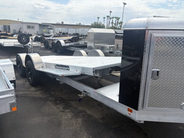 20x82 All Aluminum, 10K GVWR, Tandem Axle, XL Tilt w/ Cargo Box (8220H-XL-TILT-TA-EL-RTD-CB)