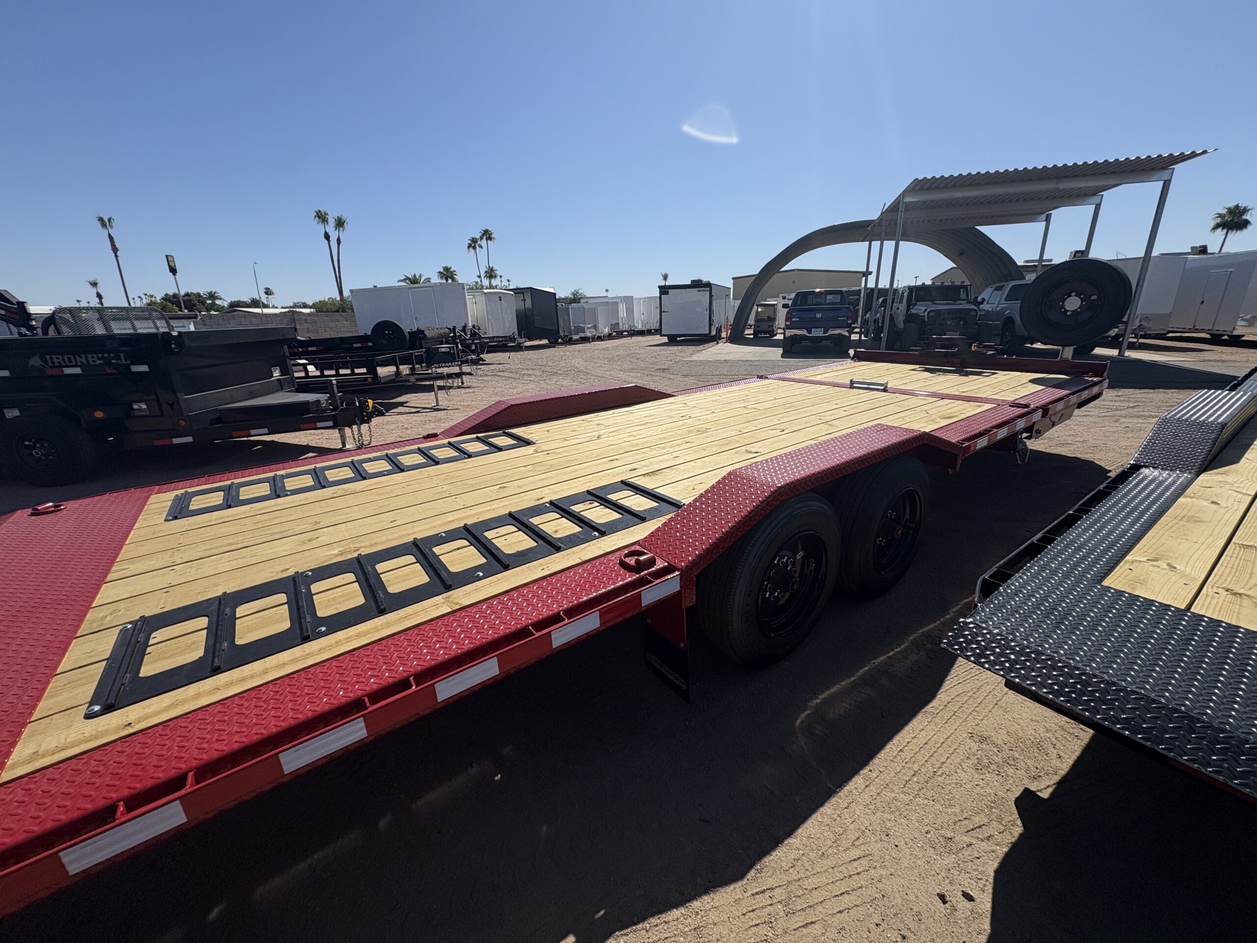 24x8.5 (18'+6') Tilt Bed Wide Body, Drive Over Fender, 17,600 GVWR, 80" Steel Toolbox - Image 6