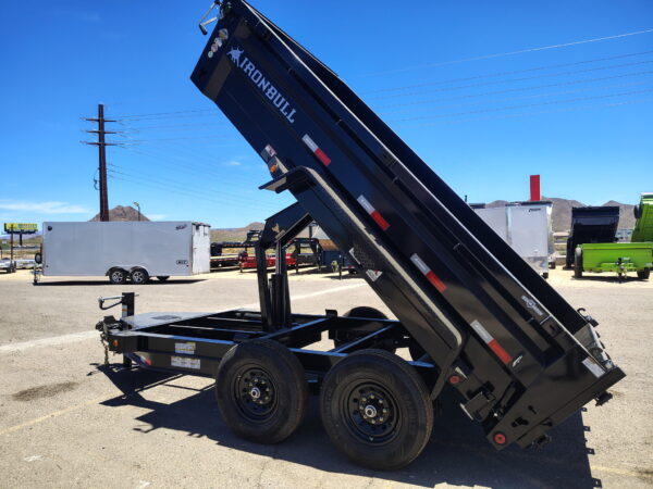 12x72 IronBull Tandem Axle Dump, 15K GVWR, 24" Sides, Solar Charger