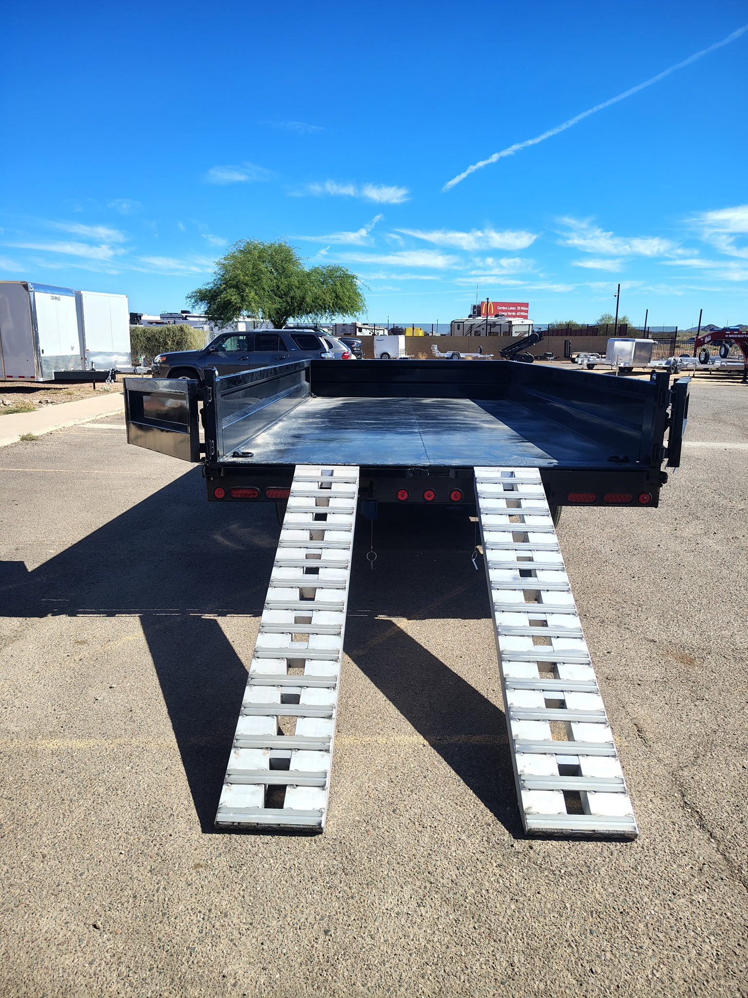16x96 IronBull Tandem Axle Deckover Dump, 15K GVWR, 18" Fold Down Sides, Hydraulic Jack - Image 5
