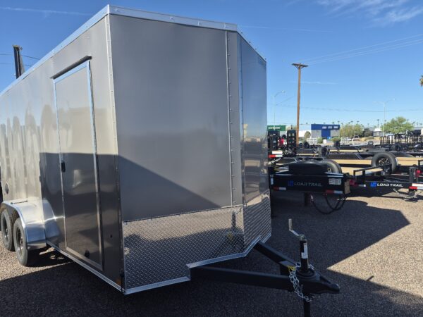 16x7 Indigo DLX, Flat Top V-Nose, 7K GVWR, Ramp Door