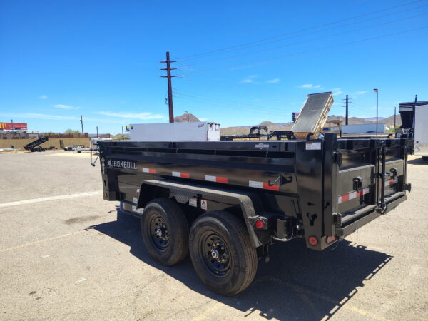 12x72 IronBull Tandem Axle Dump, 15K GVWR, 24" Sides, Solar Charger