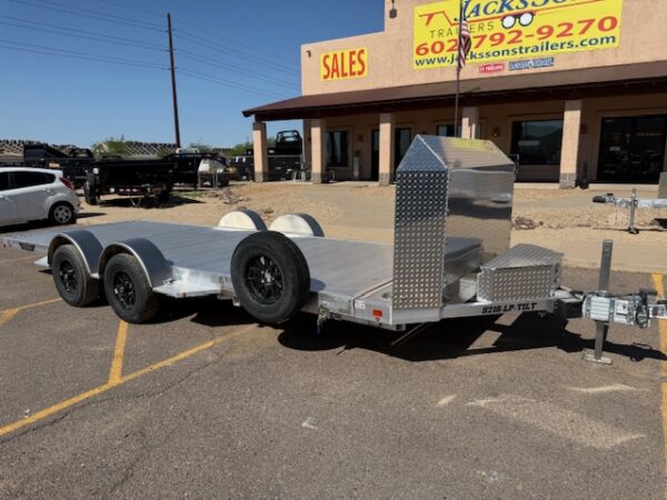 18x82 All Aluminum, 7K GVWR, Tandem Axle, Low Profile Tilt (8218LP-TILT-TA-EL-R-RTD)