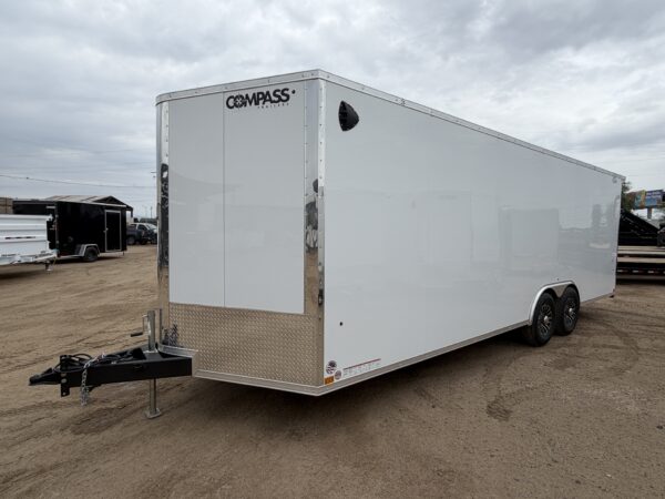 24x8.5 Jasper SE Car Hauler, 10K GVWR, White Vinyl Walls/Ceiling, Stabilizer Jacks, Ramp Door