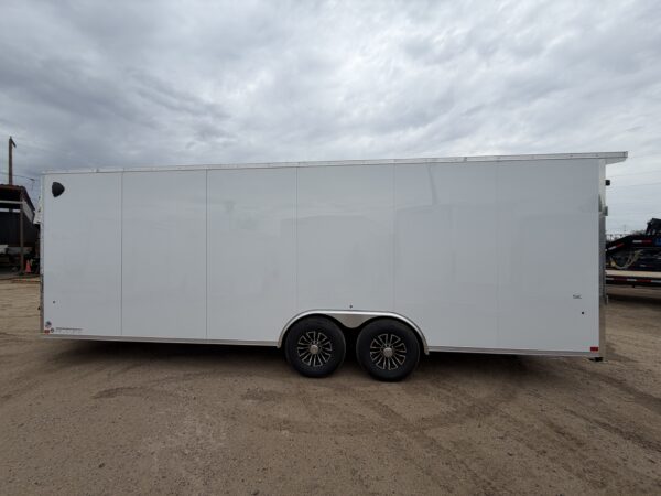 24x8.5 Jasper SE Car Hauler, 10K GVWR, White Vinyl Walls/Ceiling, Stabilizer Jacks, Ramp Door
