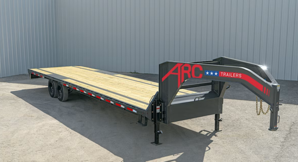 25x102 Gooseneck Flatbed Trailer, 15,680 GVWR, 14 Ply Tires
