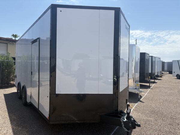 20x8.5 Jasper SE Car Hauler, 10K GVWR, White Vinyl Walls/Ceiling, Rubber Flooring, Ramp Door
