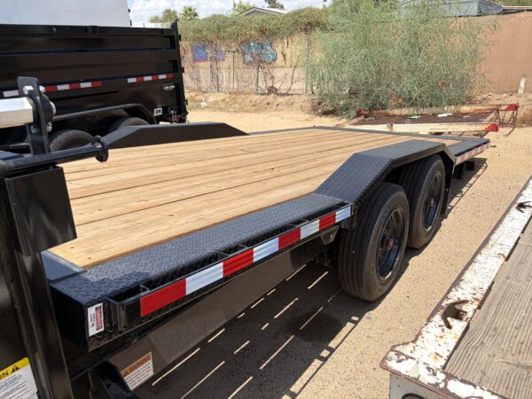 23x102 Tandem Axle, 17.6K GVWR, Wide Body Side Dump Tilt Bed, 24" Sides, Hydraulic Jack