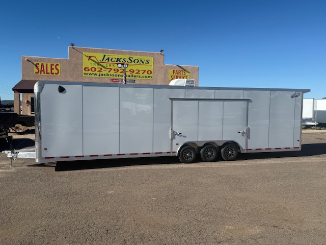 34x8.5 All Aluminum LOADED Car Hauler, Elite Escape Door, Cabinets/Winch, 14K GVWR, Ramp Door - Image 2