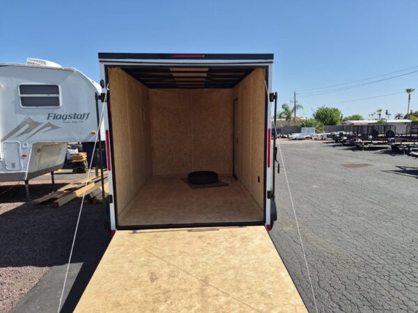 12x7 Indigo DLX Flat Top V-Nose, 7K GVWR, Ramp Door