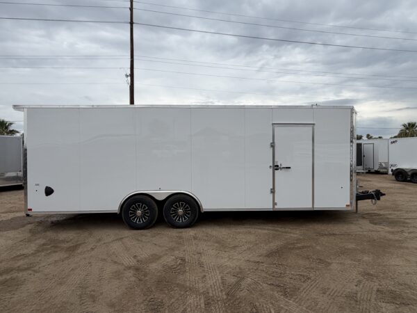 24x8.5 Jasper SE Car Hauler, 10K GVWR, White Vinyl Walls/Ceiling, Stabilizer Jacks, Ramp Door