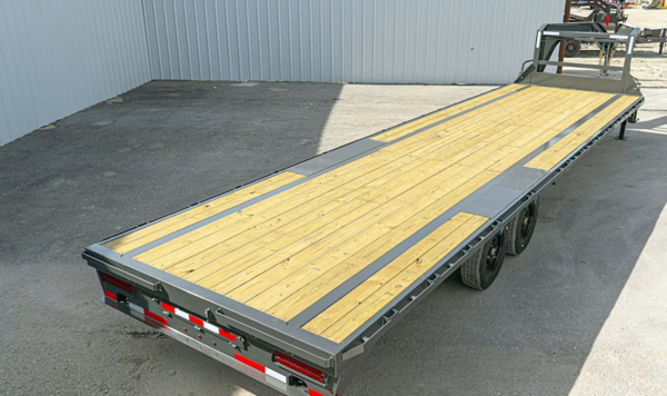 25x102 Gooseneck Flatbed Trailer, 15,680 GVWR, 14 Ply Tires
