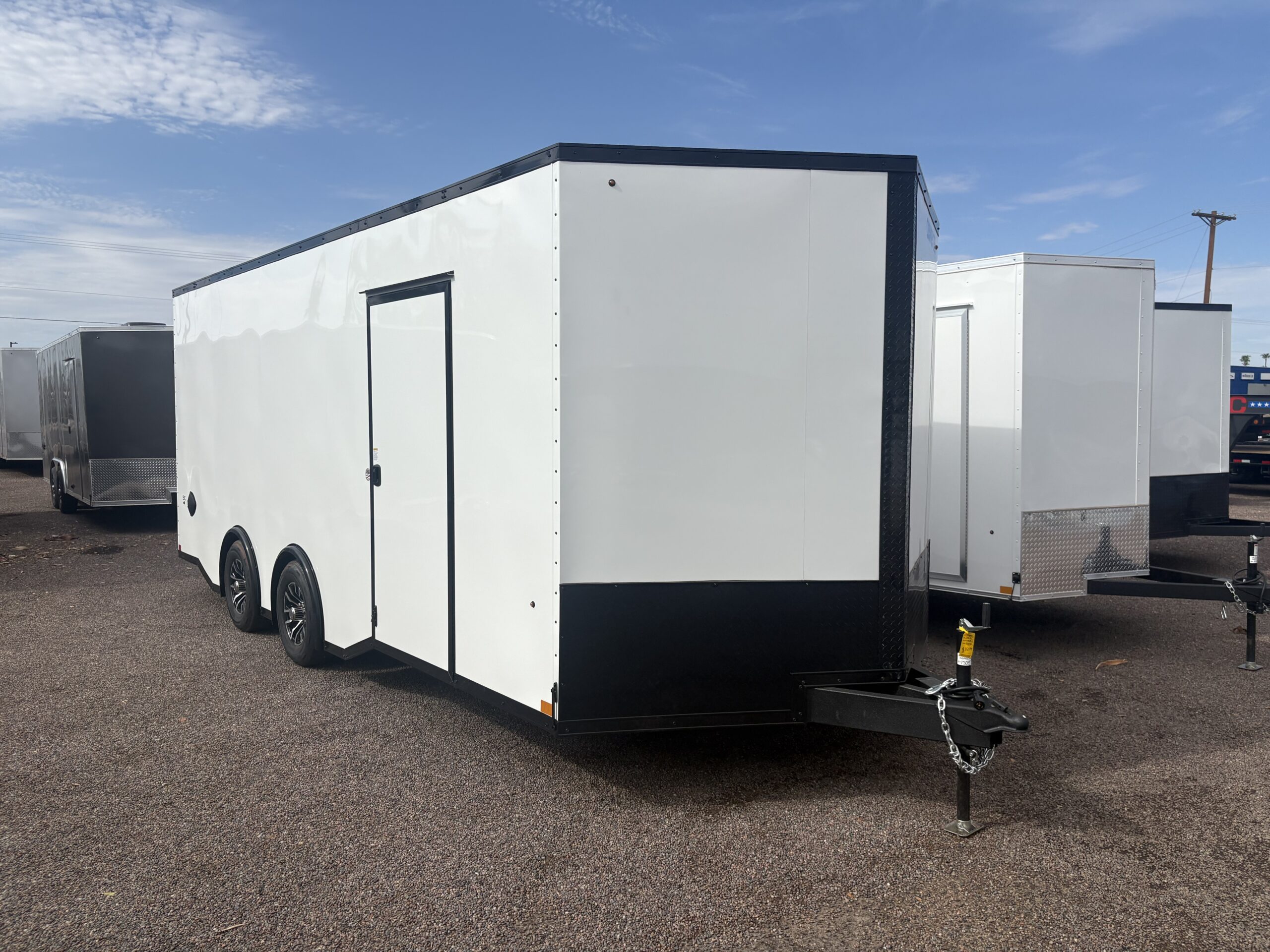 20x8.5 Jasper SE Car Hauler, 10K GVWR,White Vinyl Walls/Ceiling, RTP Floor, Ramp Door - Image 2