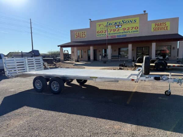 20x102 All Aluminum, 10K GVWR, Tandem Axle Deckover, W/ Bi-Fold Tailgate (1020H-TA-BT-DT-RR-RTD)