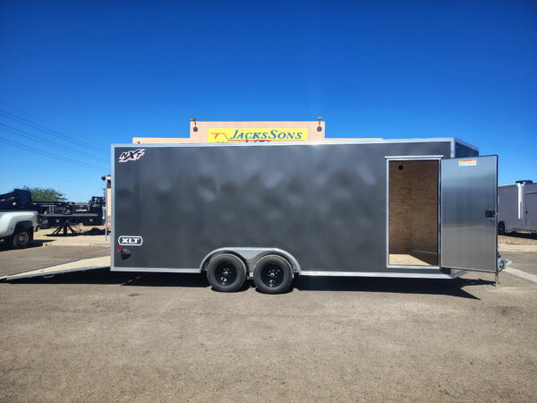 20x8.5 All Aluminum XLT-P Car Hauler, 10K GVWR, Side Door, Ramp Door