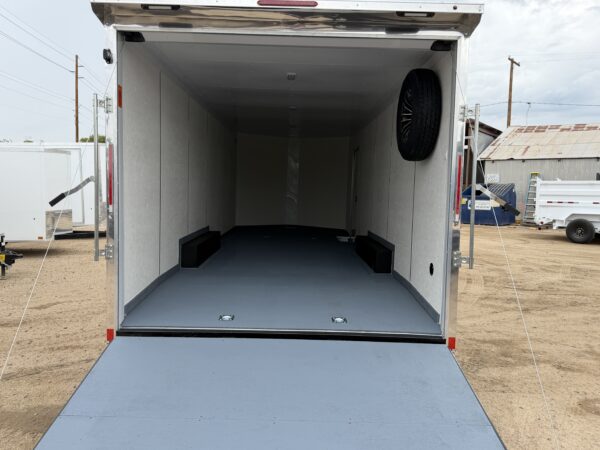 24x8.5 Jasper SE Car Hauler, 10K GVWR, White Vinyl Walls/Ceiling, Stabilizer Jacks, Ramp Door