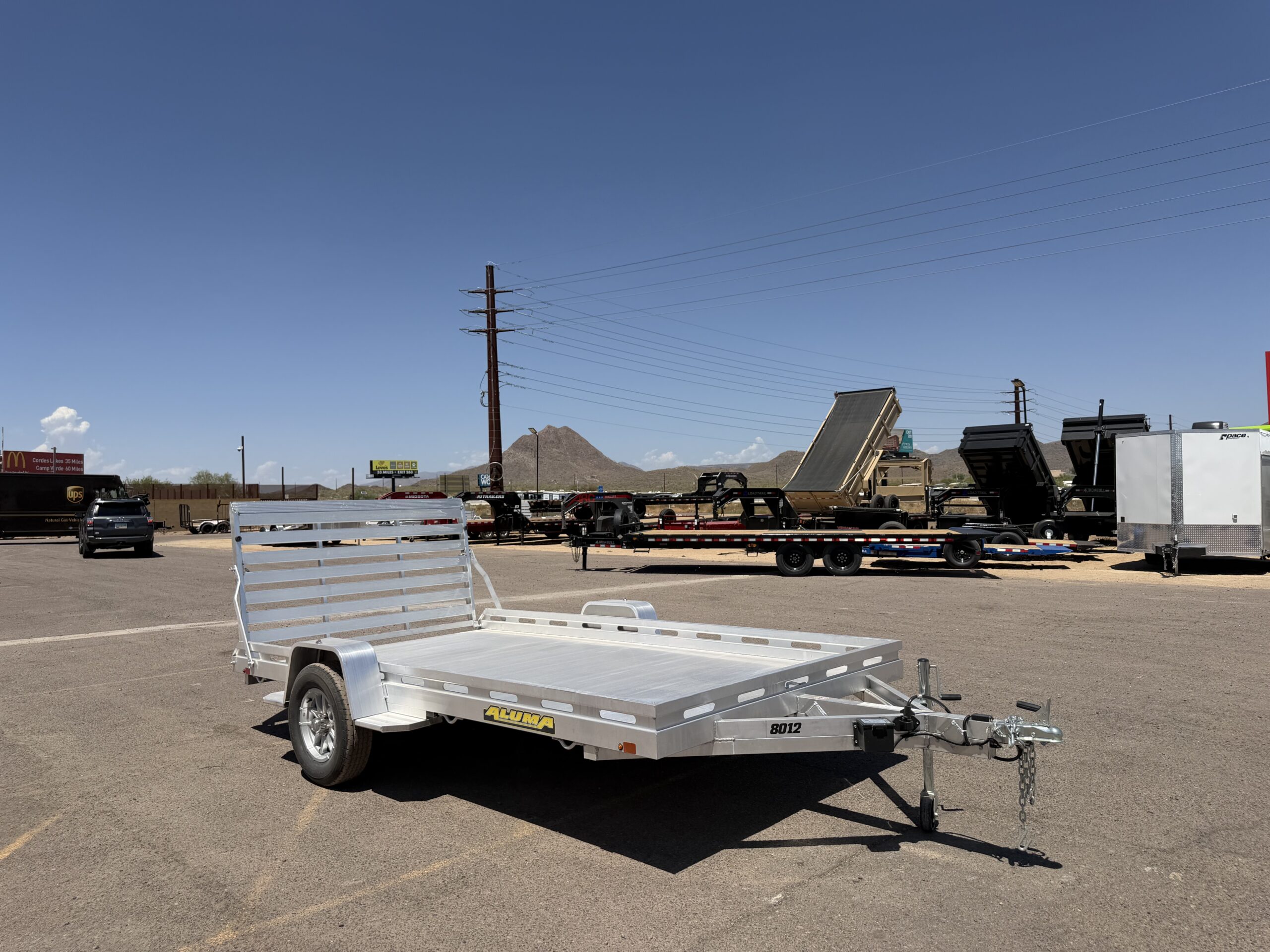 12x80 All Aluminum, 4.25K GVWR, Single Axle, W/ Tailgate (8012S-EL-TG) - Image 8