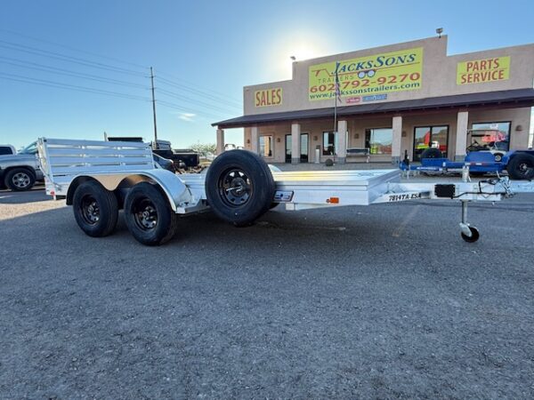 14x78 All Aluminum, 7K GVWR, Tandem Axle, W/ Bi-Fold Tailgate (7814ESA-TA-EL-BT)