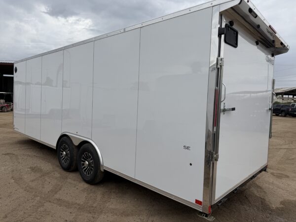 24x8.5 Jasper SE Car Hauler, 10K GVWR, White Vinyl Walls/Ceiling, Stabilizer Jacks, Ramp Door