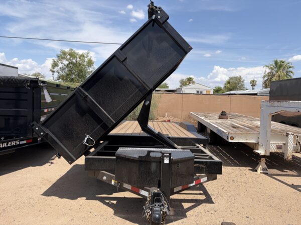 23x102 Tandem Axle, 17.6K GVWR, Wide Body Side Dump Tilt Bed, 24" Sides, Hydraulic Jack